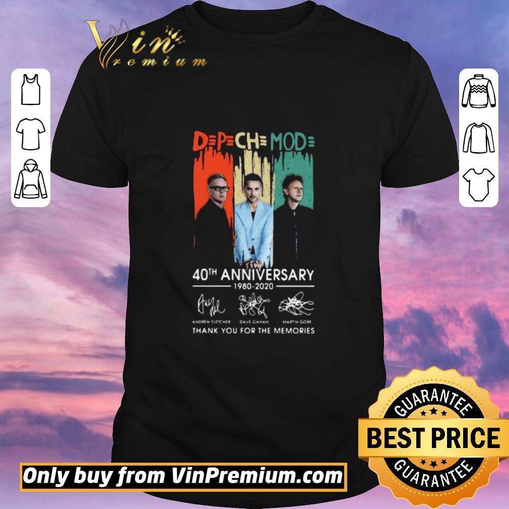 Awesome Depeche mode 40th anniversary 1980 2020 thank you for the memories signatures shirt sweater