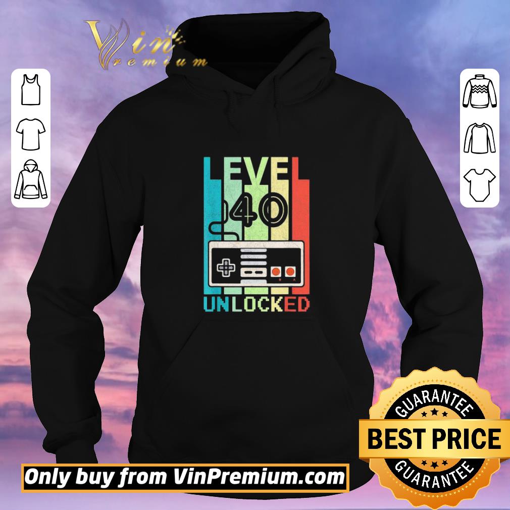 Official Level 40 unlocked vintage retro shirt sweater 631d48c9 official level 40 unlocked vintage retro shirt sweater 4 - Official Level 40 unlocked vintage retro shirt sweater