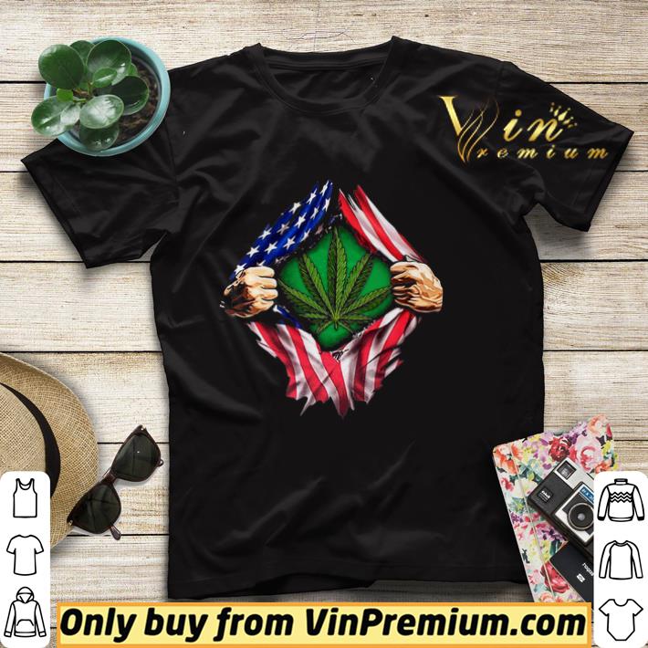 64eeb729 weed american flag shirt 4 - Weed American Flag shirt