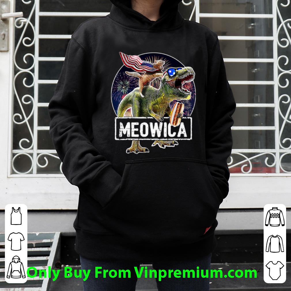 6a3ef5c6 hot meowica cat t rex dinosaur firework american flag 4th of july shirt 4 - Hot Meowica Cat T-Rex Dinosaur Firework American Flag 4th Of July shirt