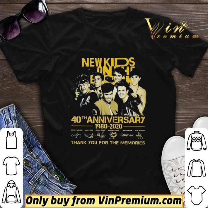 New Kids On The Block 40th Anniversary 1980 2020 Thank You For The Memories Signatures shirt sweater