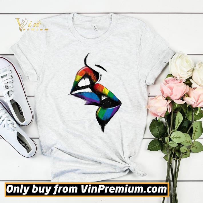 6db2989a lesbian lips kissing rainbow shirt sweater 4 - Lesbian Lips Kissing Rainbow shirt sweater