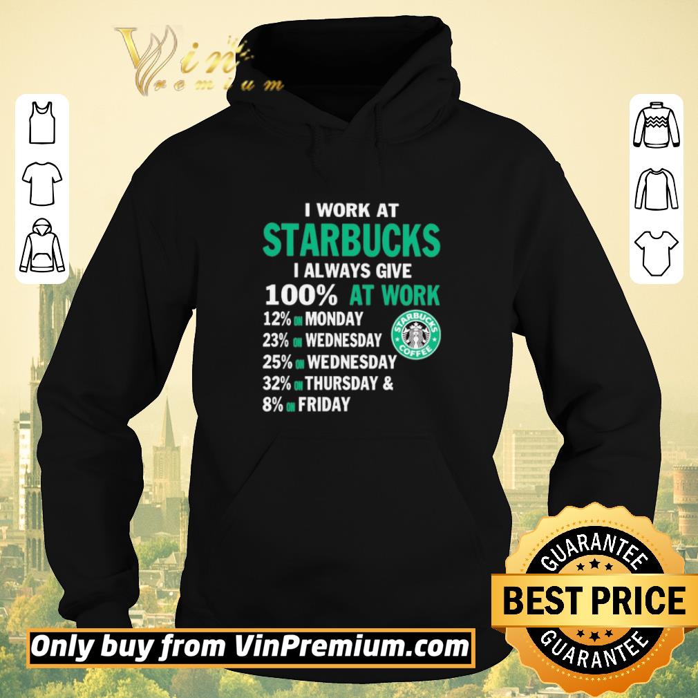 Funny I work at Starbucks i always give 100 at work shirt sweater 711dbfa7 funny i work at starbucks i always give 100 at work shirt sweater 4 - Funny I work at Starbucks i always give 100 at work shirt sweater