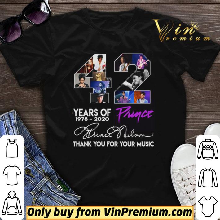 42 Years of Prince 1978-2020 thank you for your music shirt sweater