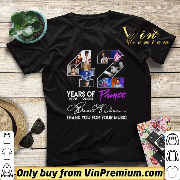 42 Years of Prince 1978-2020 thank you for your music shirt sweater 779675c8 42 years of prince 1978 2020 thank you for your music shirt sweater 4 - 42 Years of Prince 1978-2020 thank you for your music shirt sweater