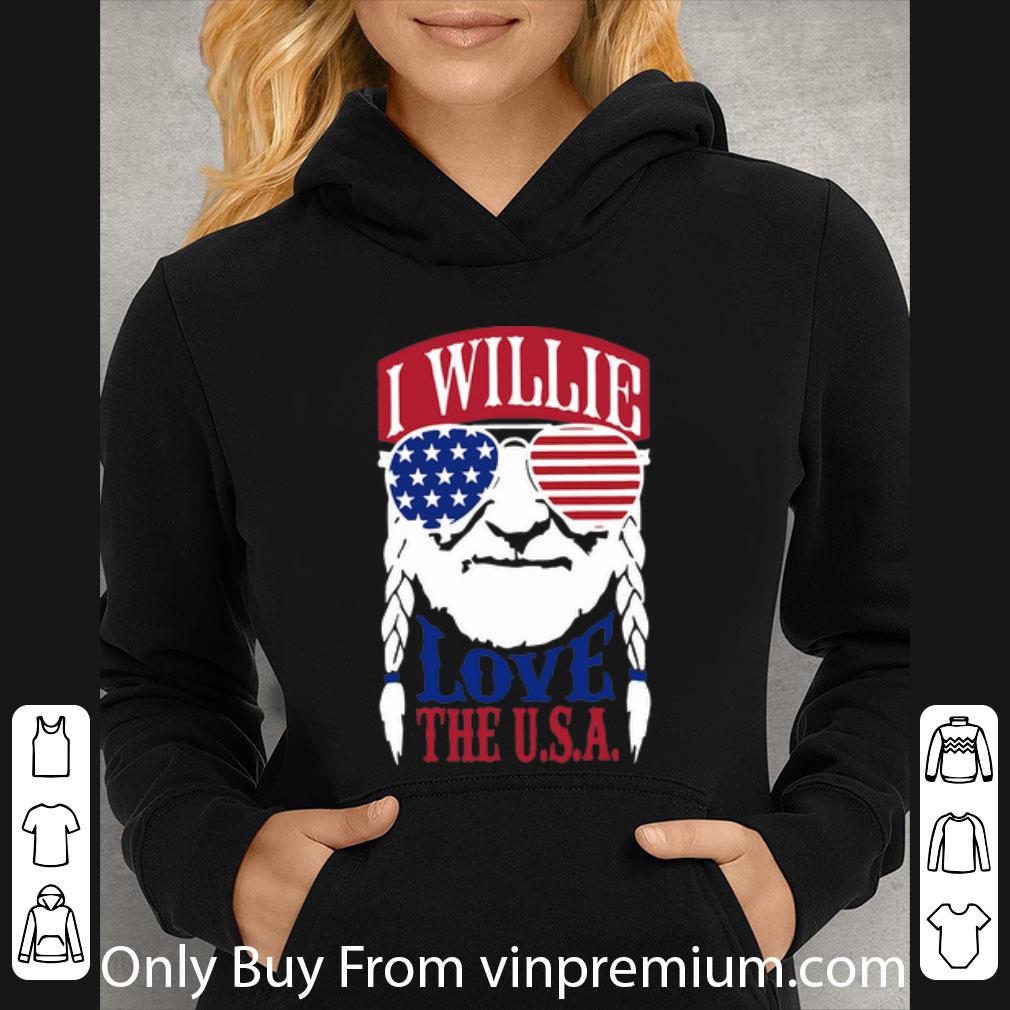 780a6cd2 nice i willie love the usa american flag shirt 4 - Nice I Willie Love The USA American Flag shirt