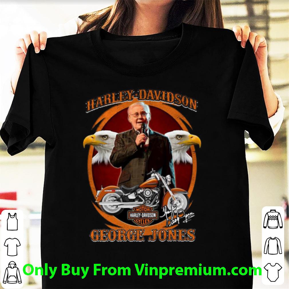 Official Harley Davidson Eagle George Jones Signature shirt