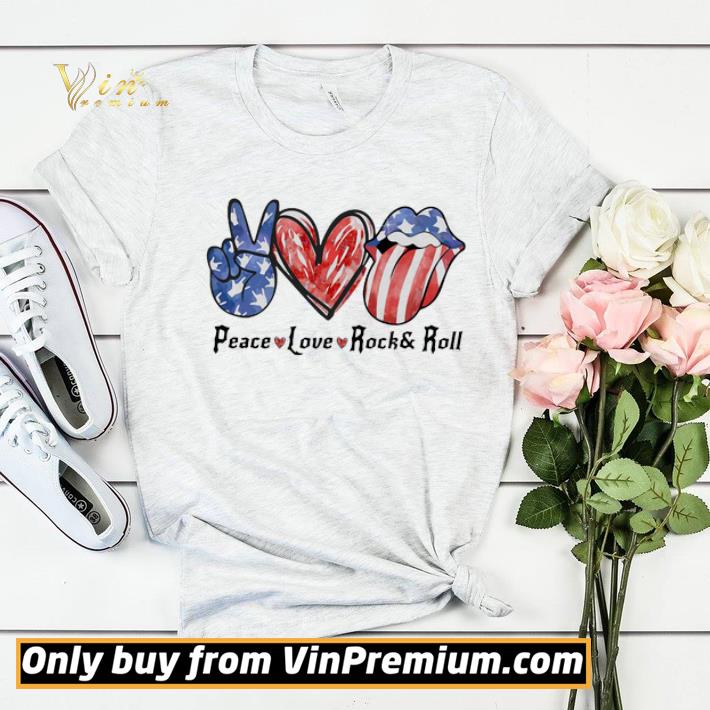 79f55675 peace love rock and roll american flag independence day shirt sweater 4 - Peace love rock and roll american flag independence day shirt sweater