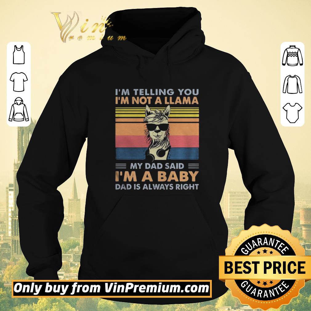 8418c9e6 top im telling you im not a llama my dad said im a baby dad is always right vintage retro shirt sweater 4 - Top Im telling you Im not a Llama my dad said Im a baby dad is always right vintage retro shirt sweater