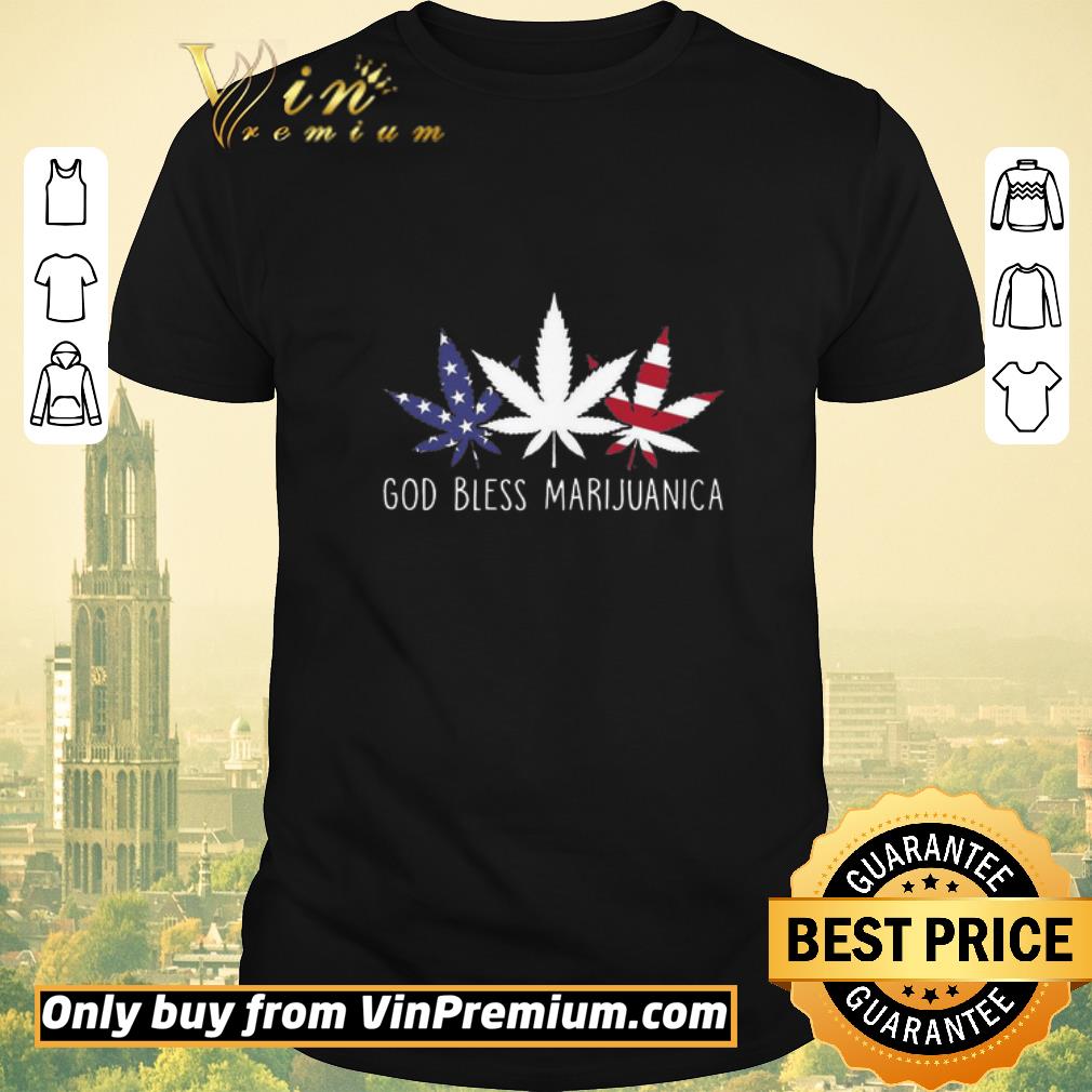 Funny God Bless Marijuanica USA flag Weeds shirt sweater