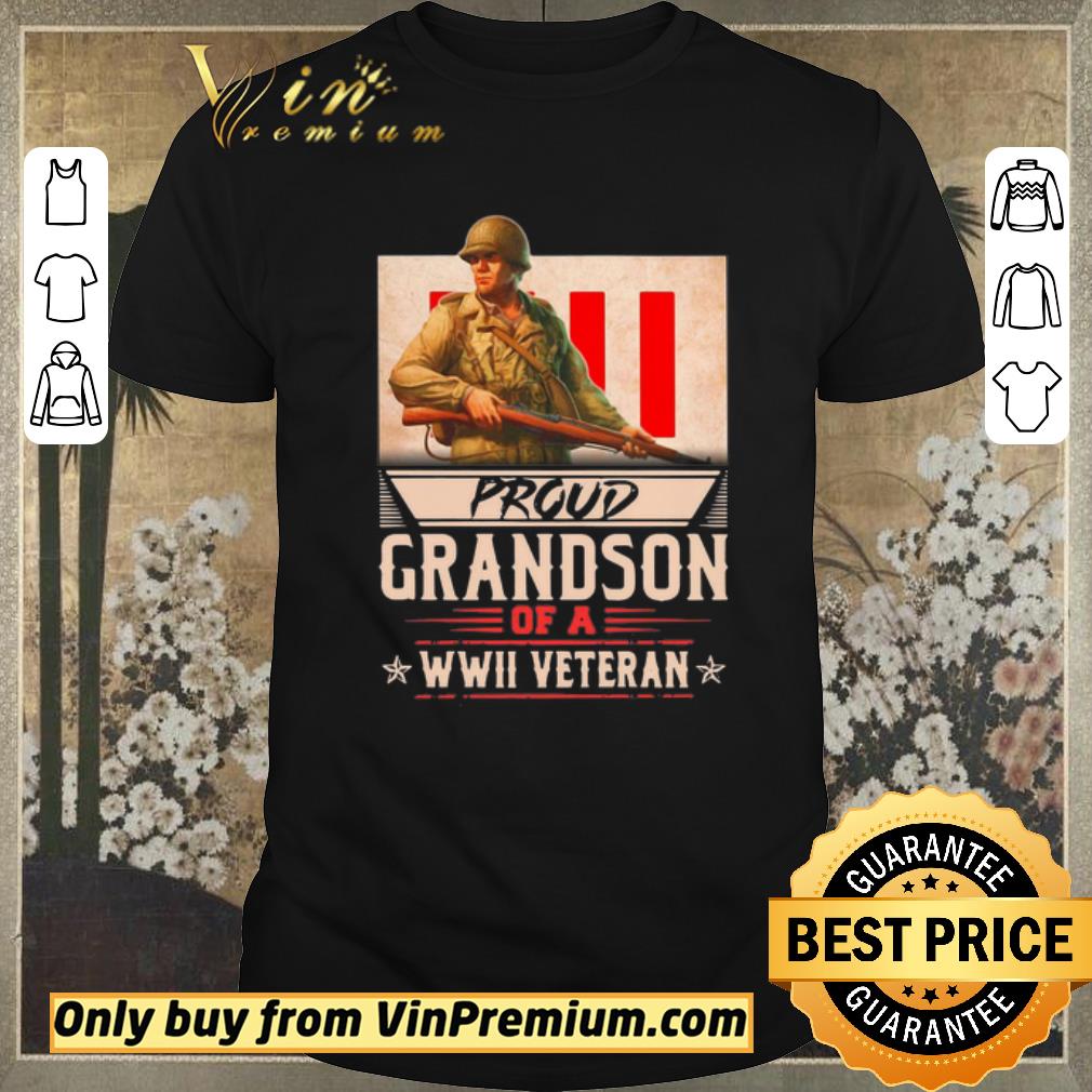 Hot Proud Grandson Of A Wwii Veteran shirt sweater