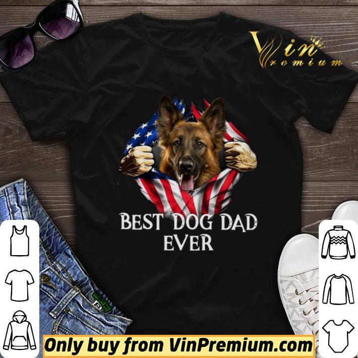 Blood Inside Me German Shepherd Dog American Flag Best Dog Dad Ever shirt sweater