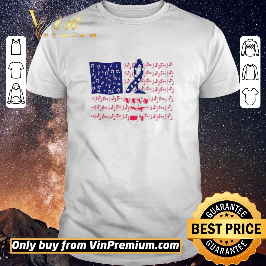 Hot 4th Of July Independence Music Note American Flag shirt sweater