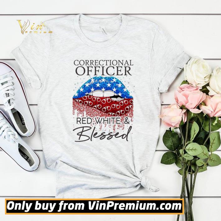 Lips American Flag Correctional Officer Red White & Blessed Happy 4th Of July shirt sweater 9284182c lips american flag correctional officer red white blessed happy 4th of july shirt sweater 4 - Lips American Flag Correctional Officer Red White & Blessed Happy 4th Of July shirt sweater
