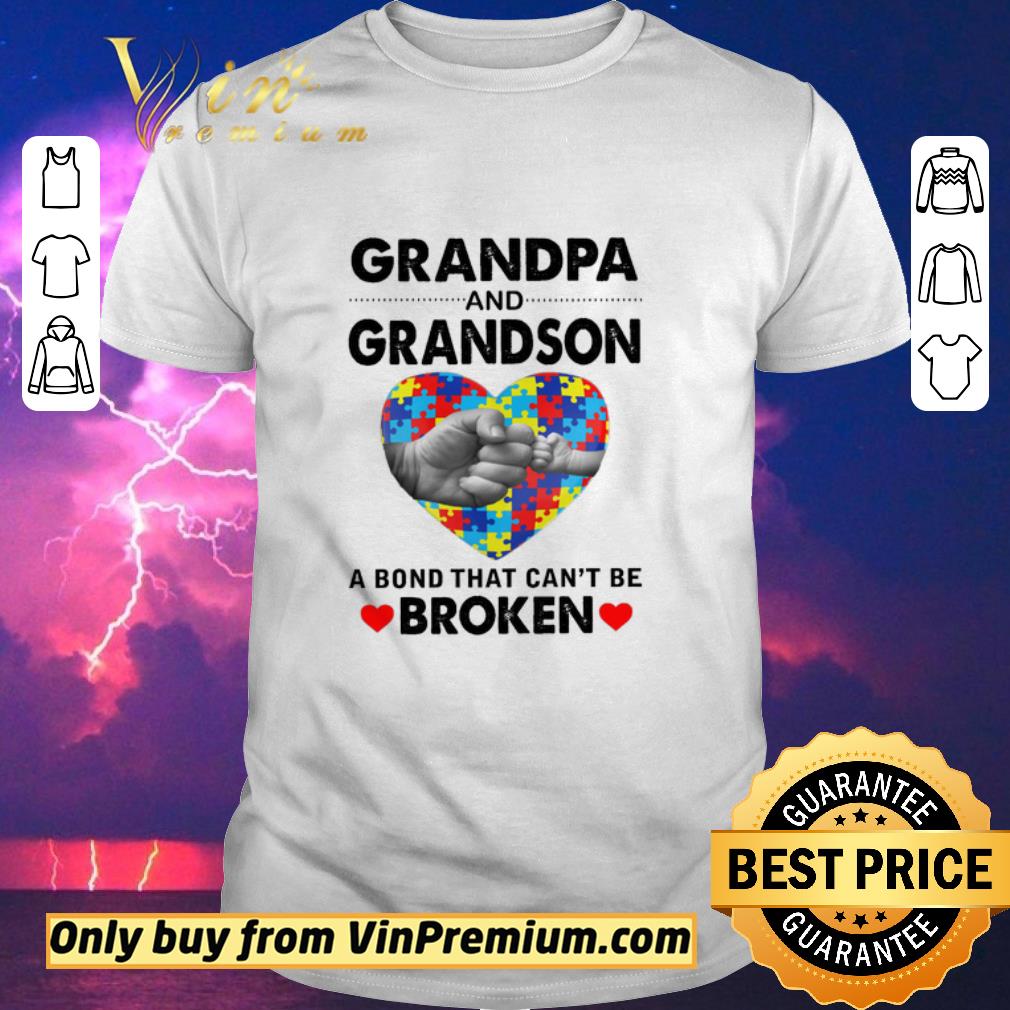 Hot Heart Autism Grandpa And Grandson A Bond That Can't Be Broken shirt sweater