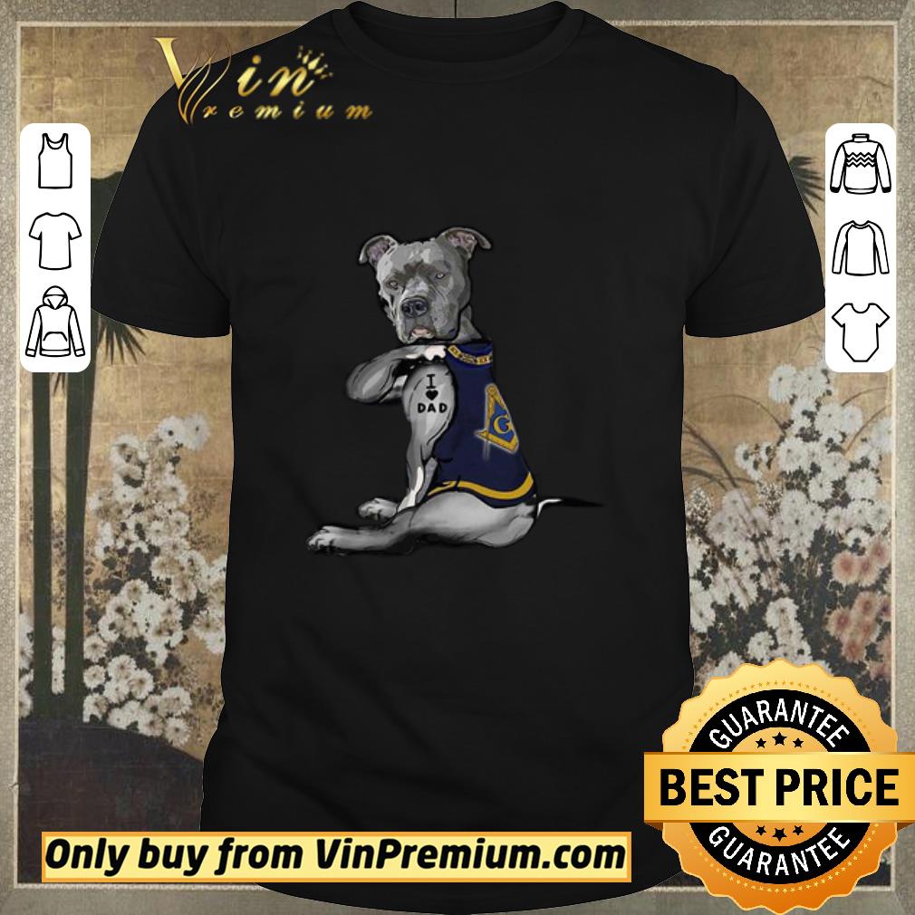 Funny Dog Pitbull I Love Mom Tattoo Gift shirt sweater
