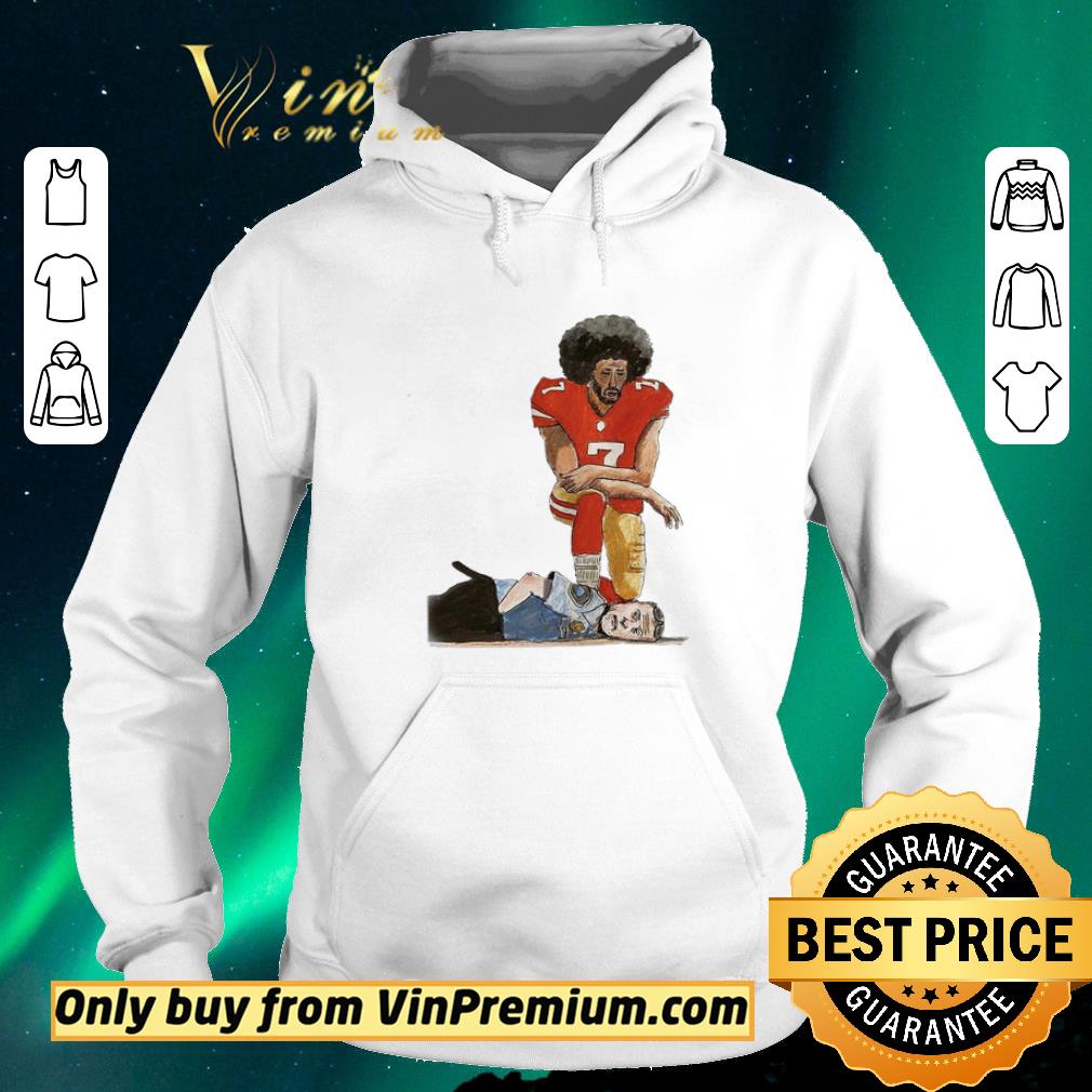 964aedd2 top colin kaepernick kneeling on the white police shirt sweater 4 - Top Colin Kaepernick kneeling on the white police shirt sweater