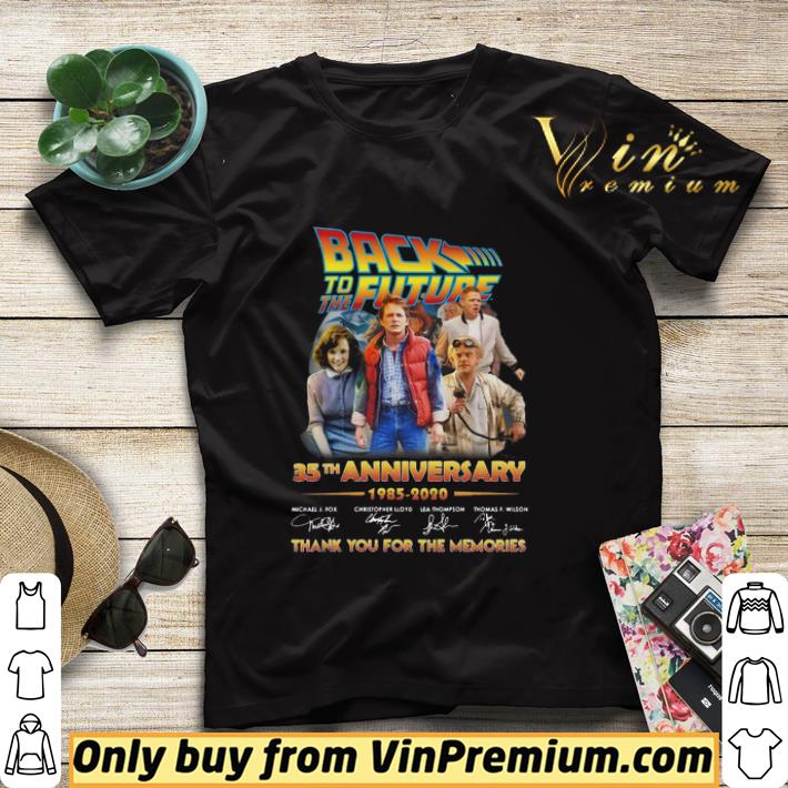 9a061602 back to the future 35th anniversary thank you for the memories signature shirt sweater 4 - Back to the Future 35th anniversary thank you for the memories signature shirt sweater