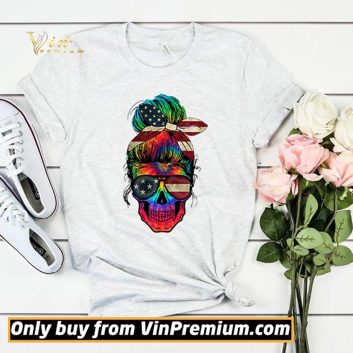 Tie Dye Skull Lady American flag Bow and Glasses 4th of July shirt sweater 9bf18904 tie dye skull lady american flag bow and glasses 4th of july shirt sweater 4 - Tie Dye Skull Lady American flag Bow and Glasses 4th of July shirt sweater