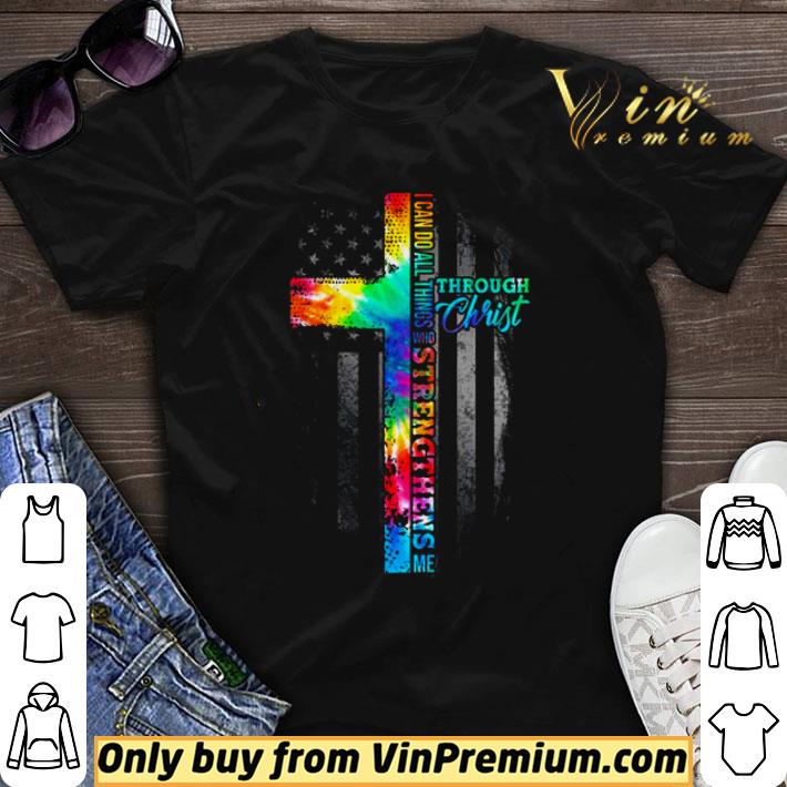 Hippie Cross I can do all things through christ who strengthens me shirt sweater