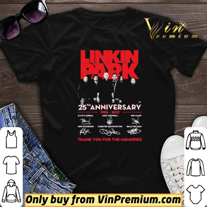 Linkin park 25th anniversary 1996 2021 thank you for the memories signatures shirt sweater