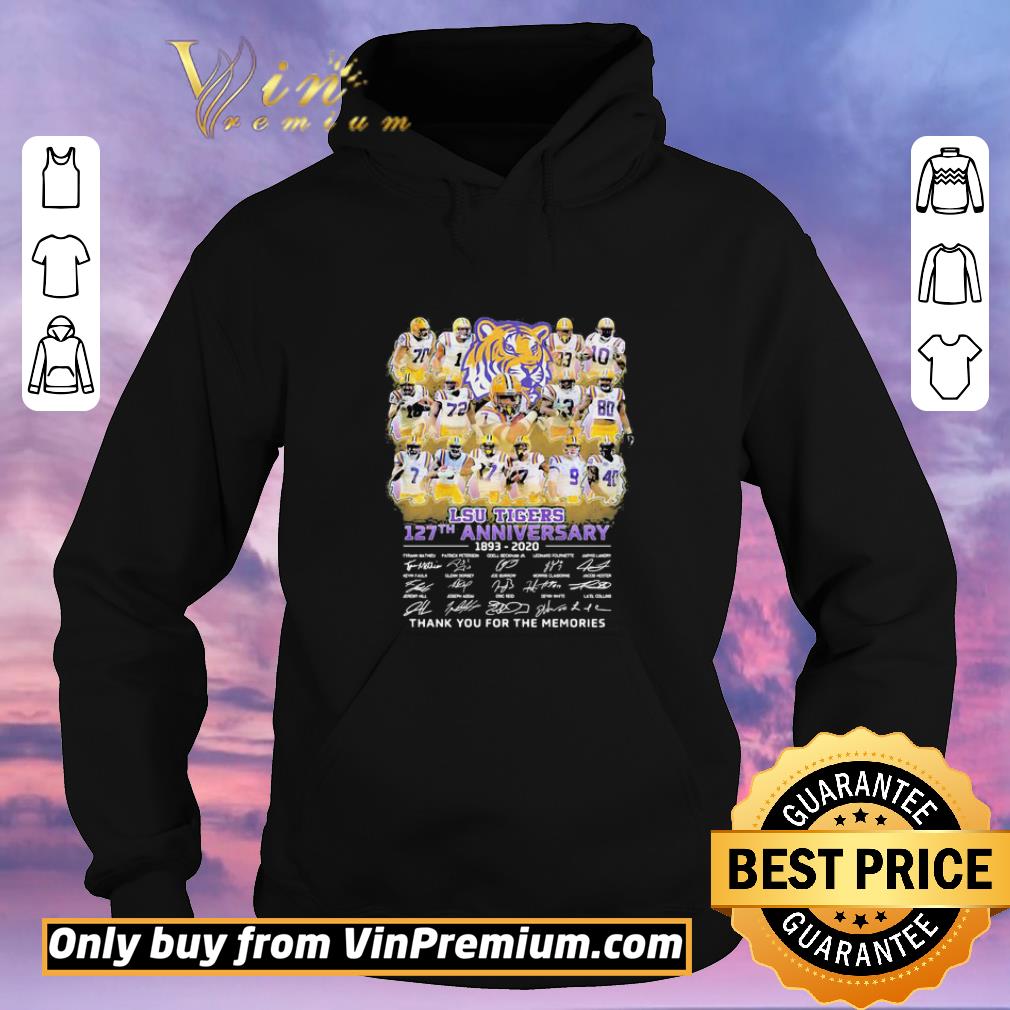 a179bd02 premium lsu tigers 127th anniversary 1893 2020 thank you for the memories signatures shirt sweater 4 - Premium Lsu Tigers 127th Anniversary 1893 2020 Thank You For The Memories Signatures shirt sweater