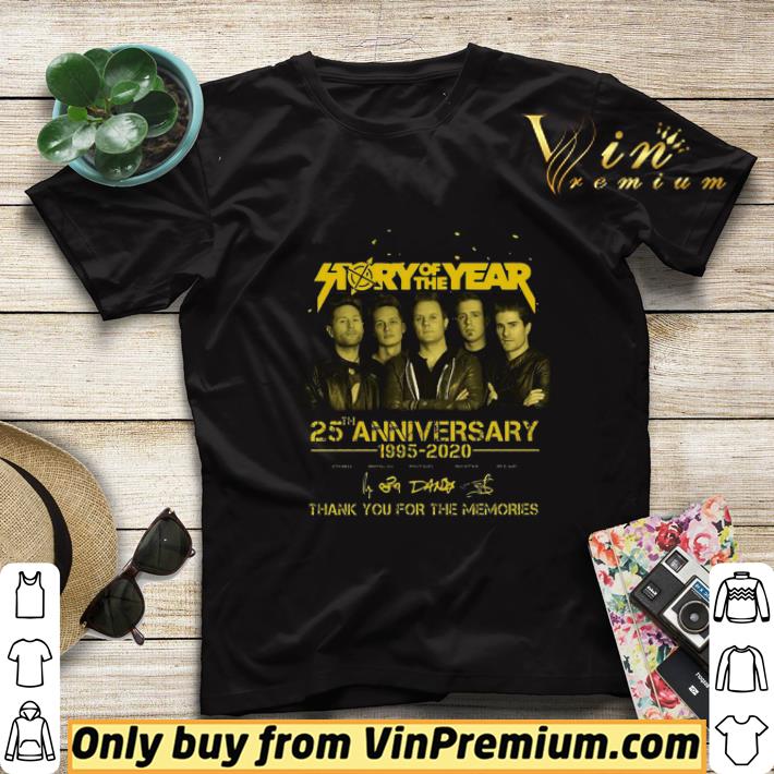 a38a33f0 story of the year 25th anniversary 1995 2020 thank you for the memories signatures shirt sweater 4 - Story Of The Year 25th Anniversary 1995 2020 Thank You For The Memories Signatures shirt sweater
