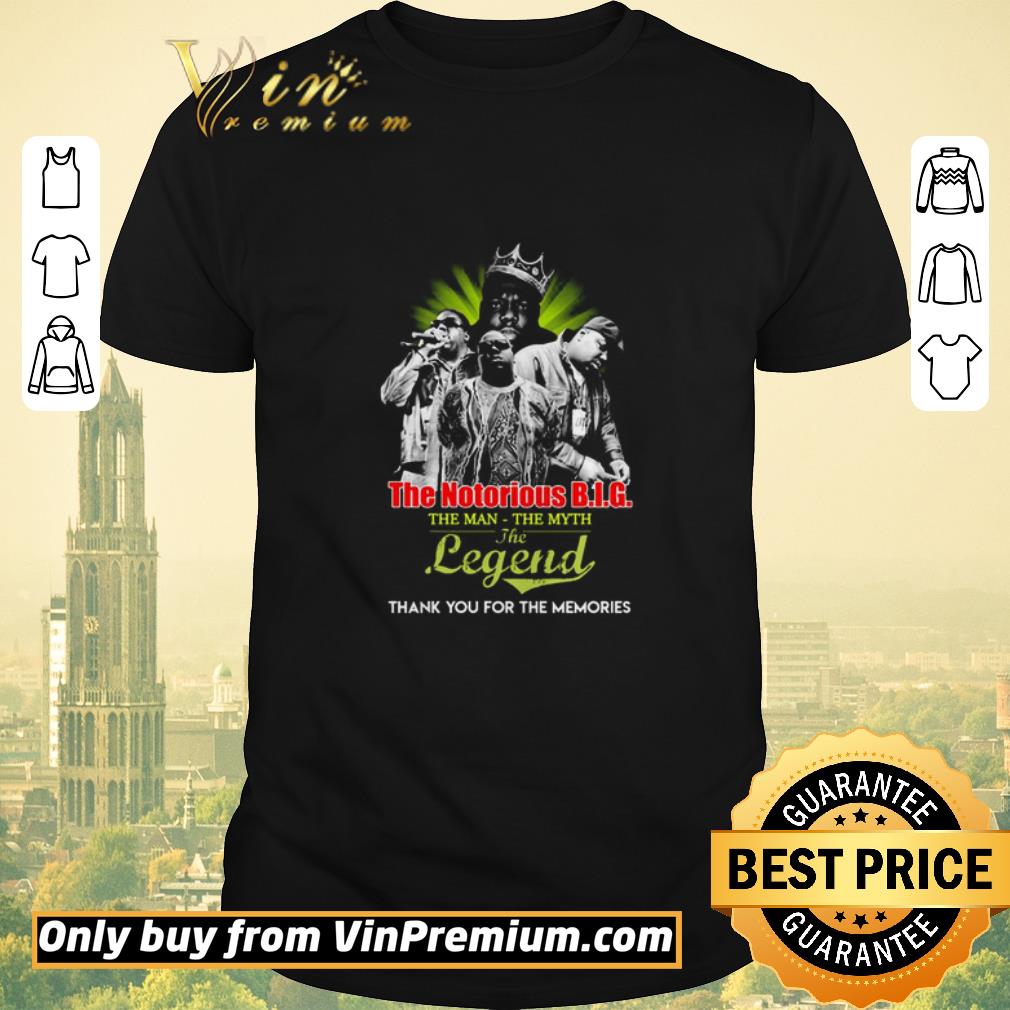 Awesome The Notorious BIG the man the myth the legend thank you for the memories shirt sweater