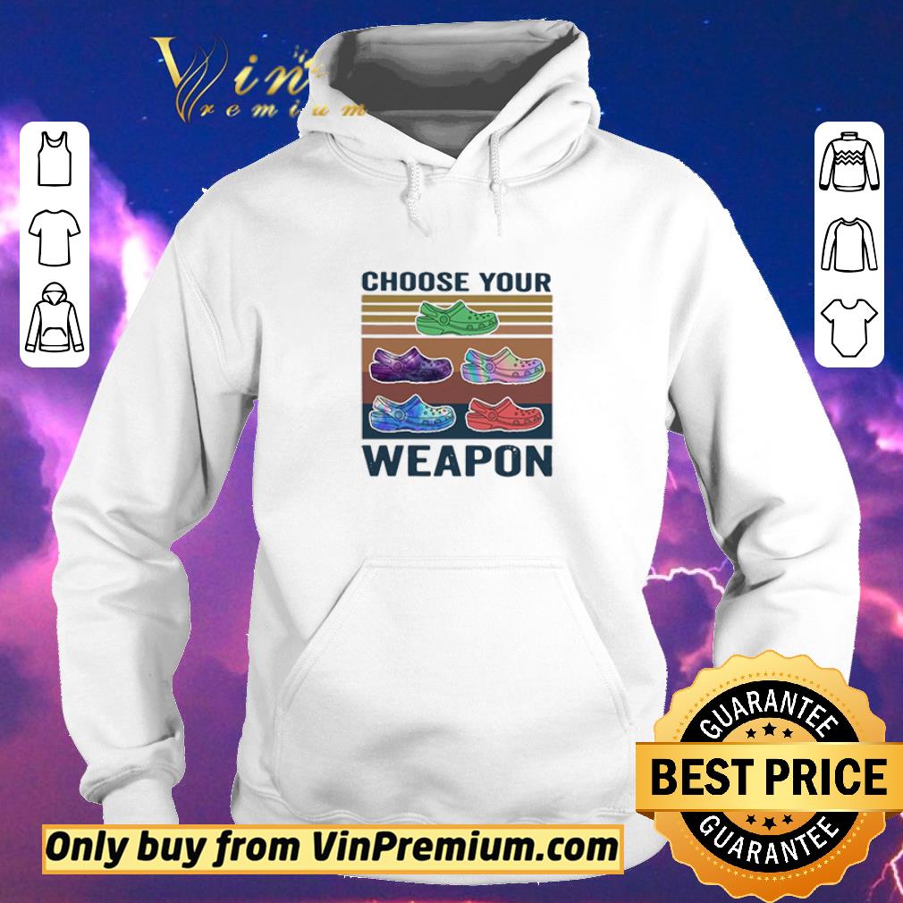 a6fff276 pretty croc choose your weapon vintage shirt sweater 4 - Pretty Croc Choose Your Weapon Vintage shirt sweater