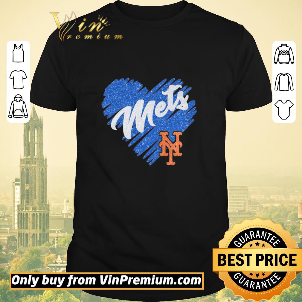 Awesome Love new york mets baseball team heart diamond shirt sweater