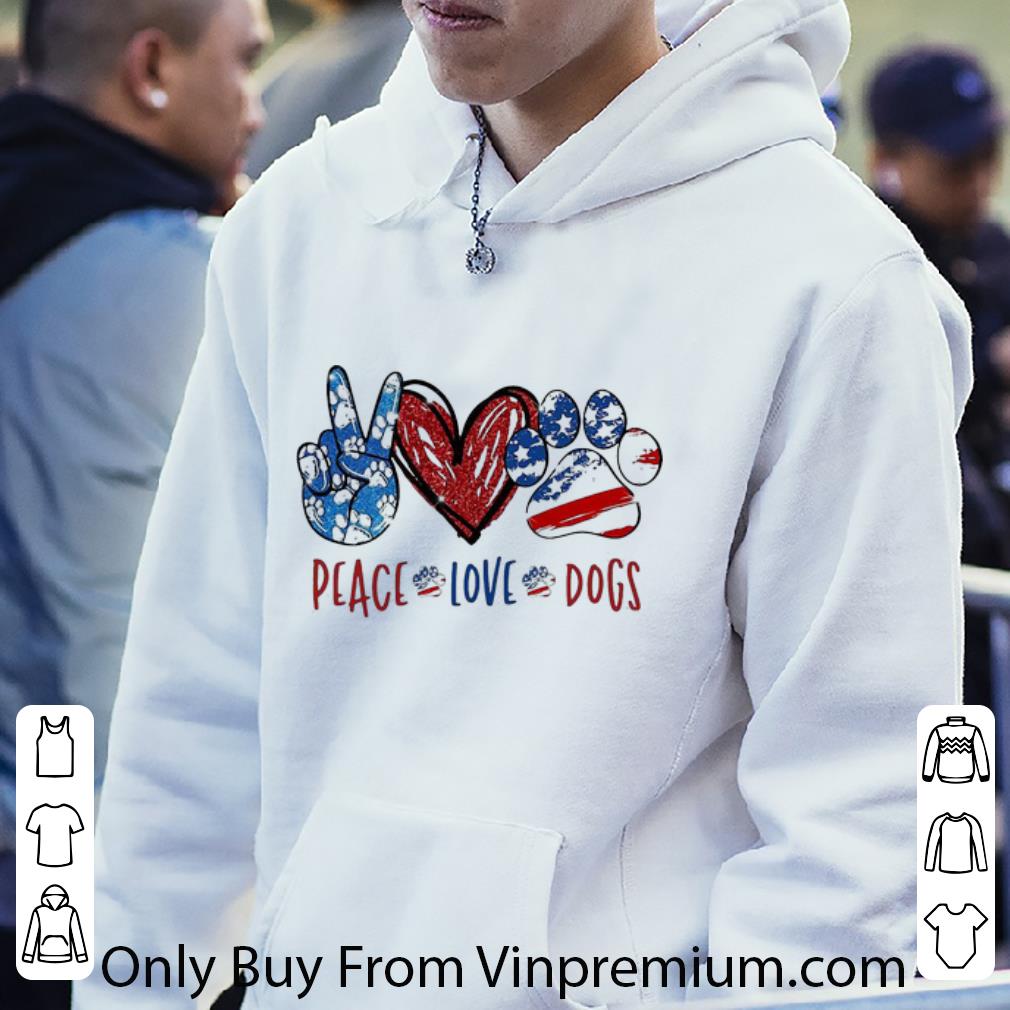 a940e5b4 nice peace love dogs 4th of july american flag shirt 4 - Nice Peace Love Dogs 4th Of July American Flag shirt