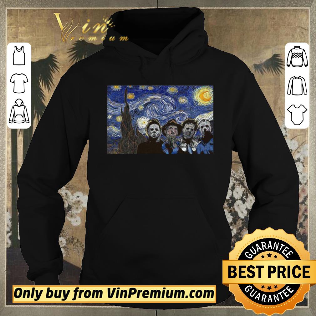a9522049 premium horror characters starry night shirt 4 - Premium Horror Characters Starry Night shirt