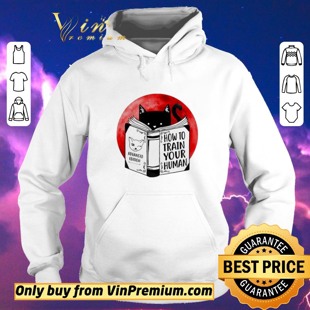 ab4071c7 premium black cat advanced edition how to train your human moon shirt sweater 4 - Premium Black cat advanced edition how to train your human moon shirt sweater