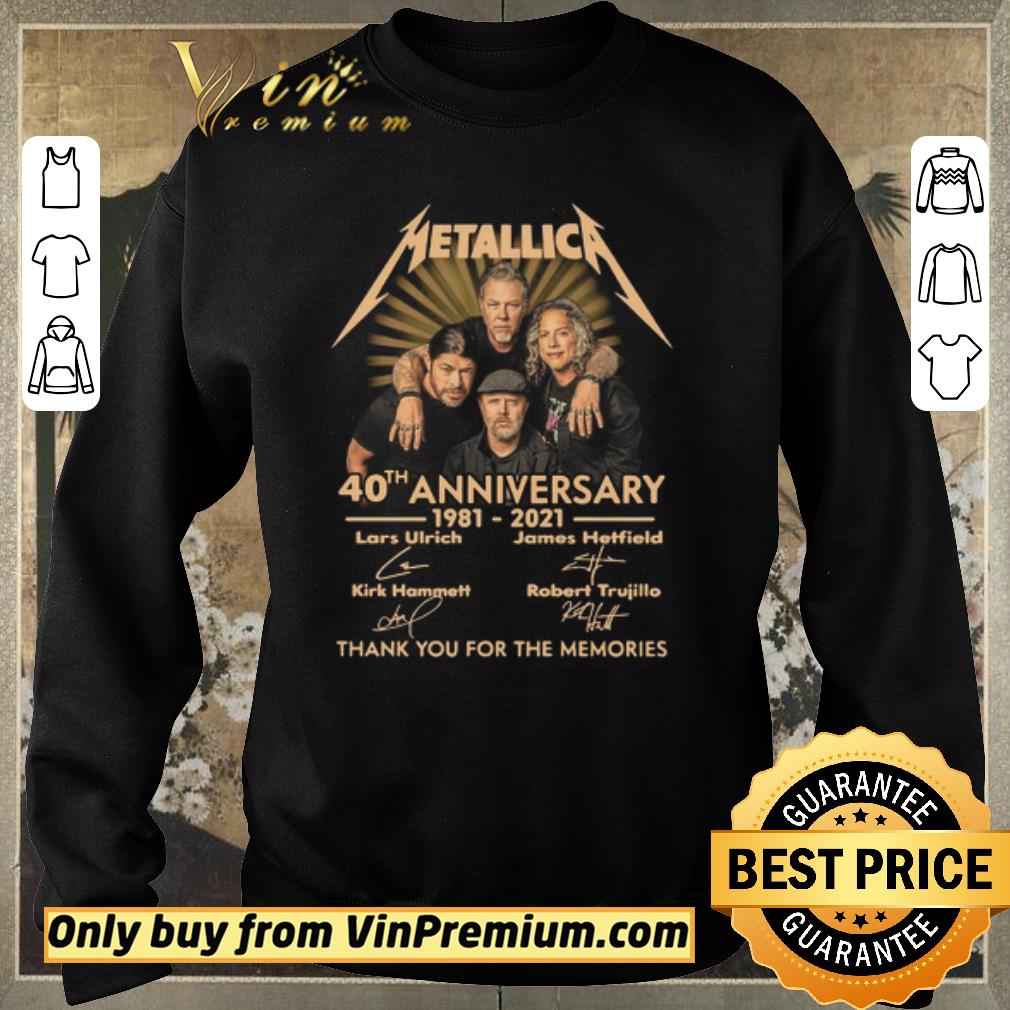 Premium Metallica 40th anniversary signatures thank you for the memories shirt sweater Premium Metallica 40th anniversary signatures thank you for the memories shirt sweater