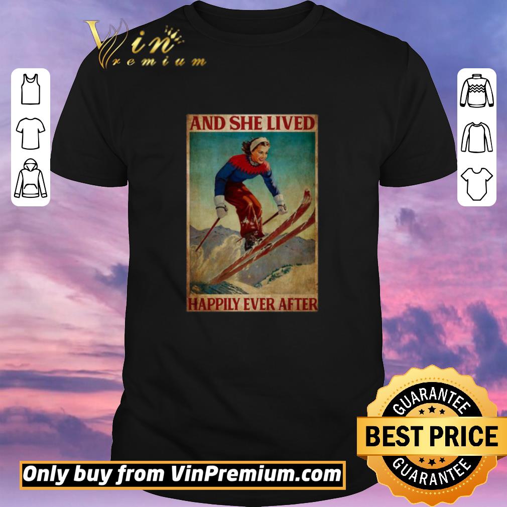 Awesome Skiing and she lived happily ever after shirt sweater