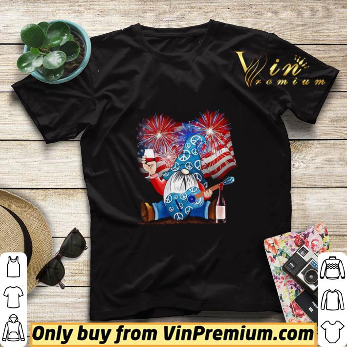bb000396 gnome playing guitar american flag shirt sweater 4 - Gnome Playing Guitar American Flag shirt sweater