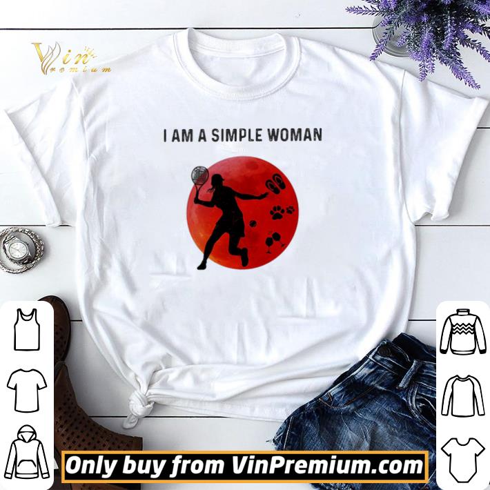 I am a simple woman Tennis paw wine shirt sweater