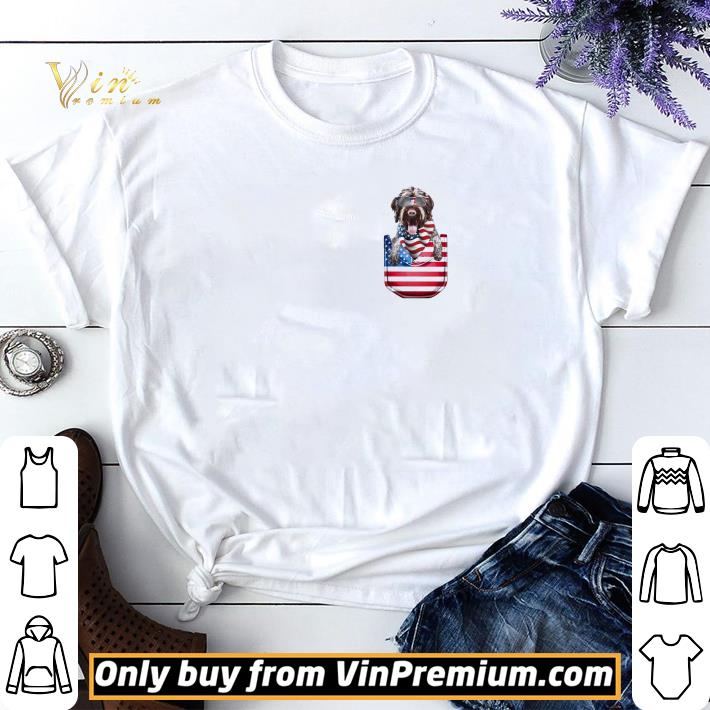 German Wirehaired Pointer In Pocket 4th Of July Independence Day shirt sweater