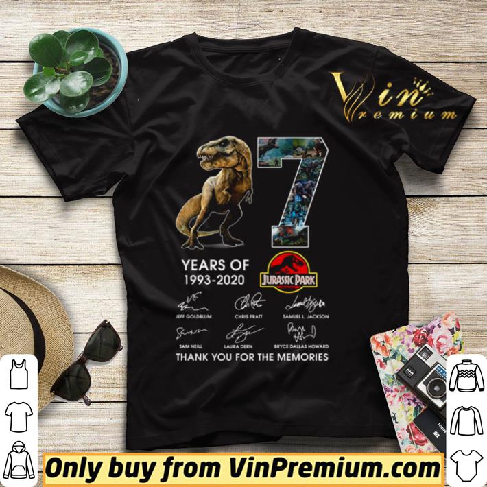 27 years of 1993-2020 jurassic park thank you for the memories signature shirt c71e61c4 27 years of 1993 2020 jurassic park thank you for the memories signature shirt 4 - 27 years of 1993-2020 jurassic park thank you for the memories signature shirt