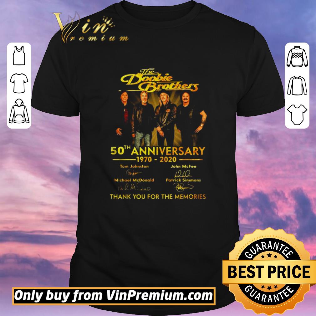 Nice The doobie brothers 50th anniversary 1970 2020 signature shirt sweater