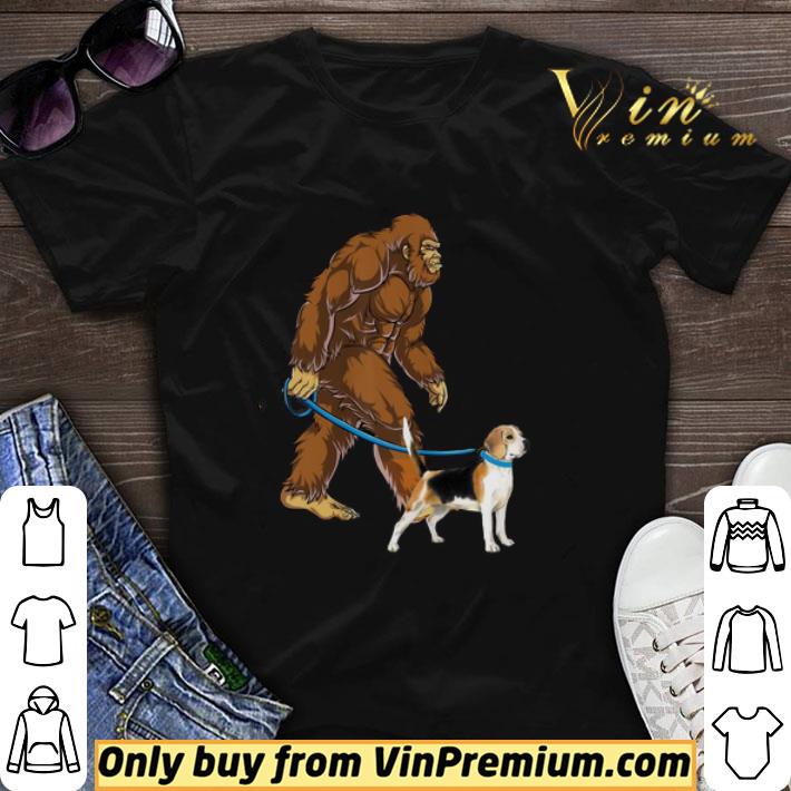 Bigfoot Walking With Beagle Harrier shirt sweater