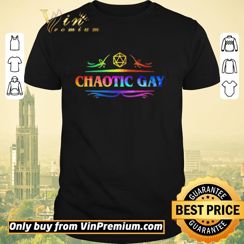 Original Dnd dm roleplaying lgbt chaotic gay shirt
