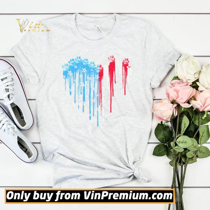 d3685c1c america flag dog paw paint shirt sweater 4 - America Flag dog paw paint shirt sweater