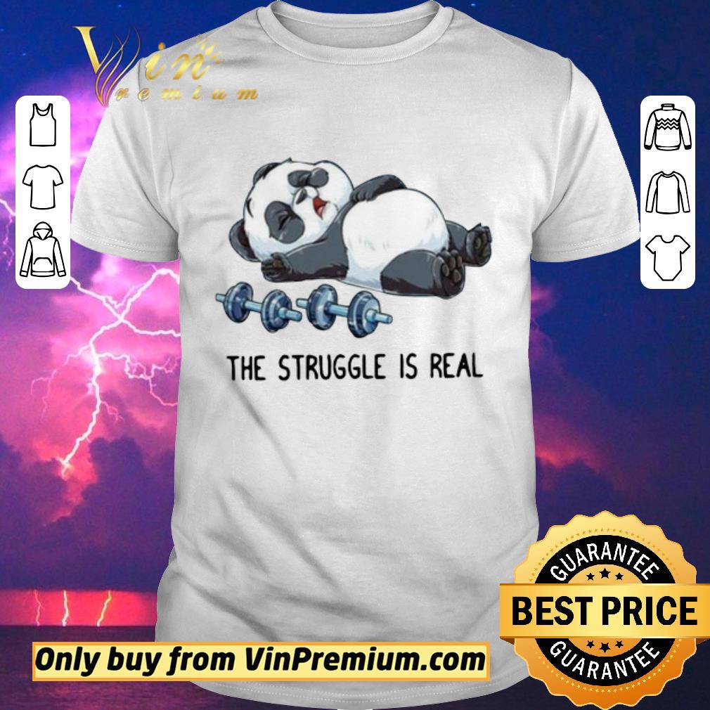 Official Panda The Struggle Is Real Bear Deadlift Funny Gym shirt sweater