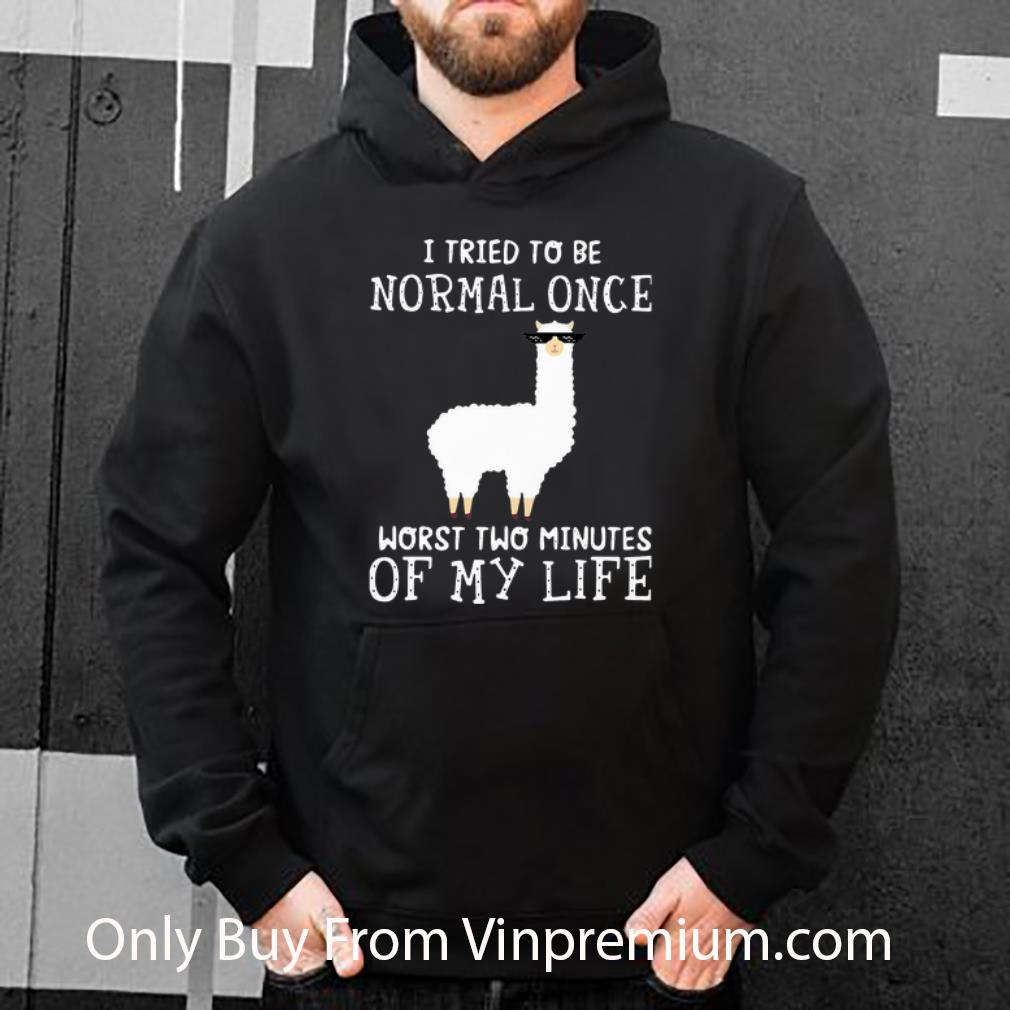 d6f5f6c5 official llama i tried to be normal once worst two minutes of my life shirt 4 - Official Llama I Tried To Be Normal Once Worst Two Minutes Of My Life shirt