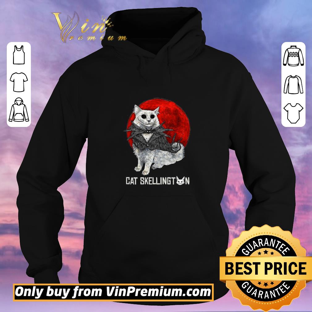 Hot Cat Skellington On Moon Red Halloween shirt sweater daead691 hot cat skellington on moon red halloween shirt sweater 4 - Hot Cat Skellington On Moon Red Halloween shirt sweater