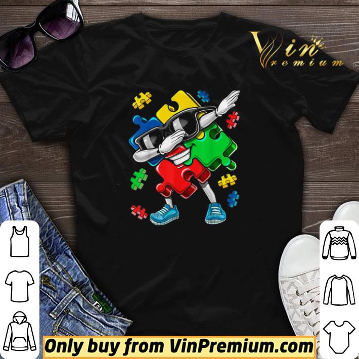 Autism Awareness Dabbing Puzzle Piece shirt sweater