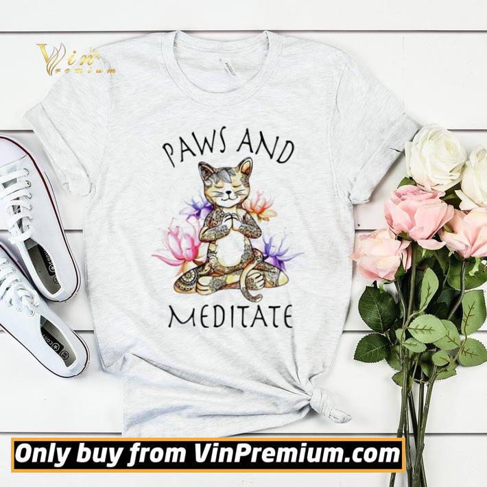 Cat paws and meditate shirt sweater e1917dad cat paws and meditate shirt sweater 4 - Cat paws and meditate shirt sweater