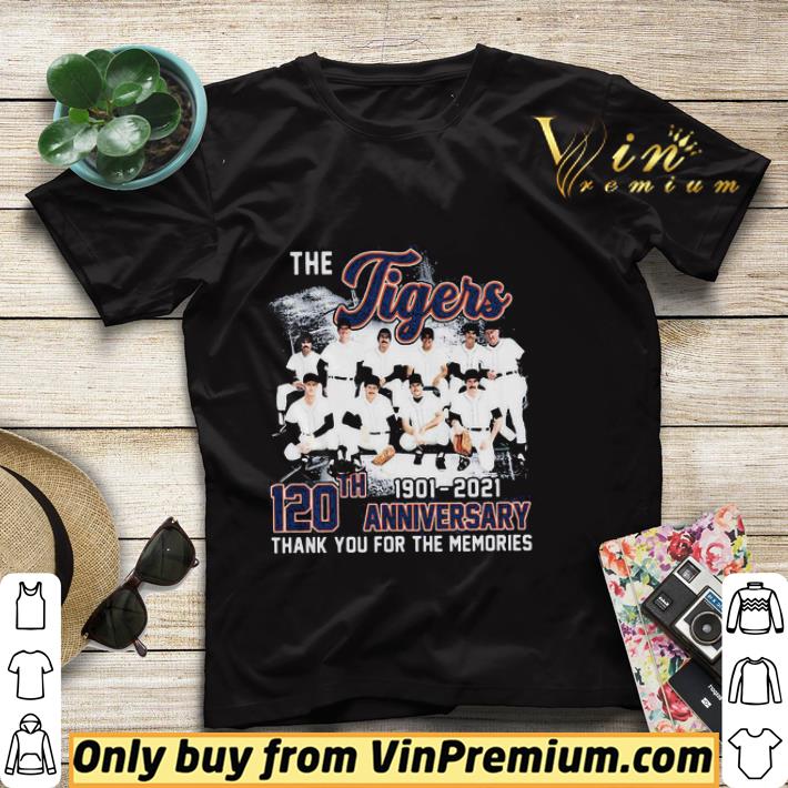 e49e27e9 the detroit tigers 120th anniversary 1901 2021 thank you for the memories signatures shirt 4 - The detroit tigers 120th anniversary 1901 2021 thank you for the memories signatures shirt
