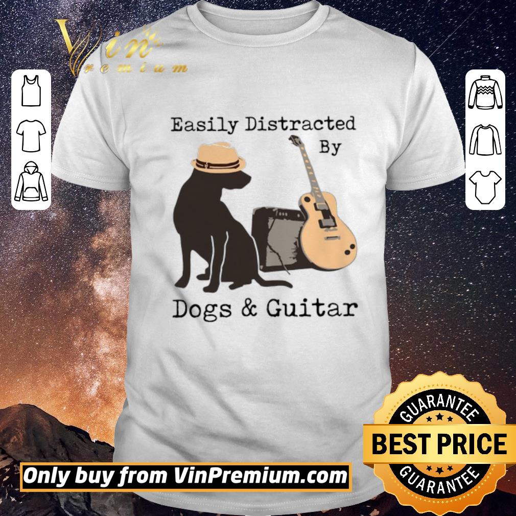 Awesome Easily distracted by dogs and Guitar shirt sweater